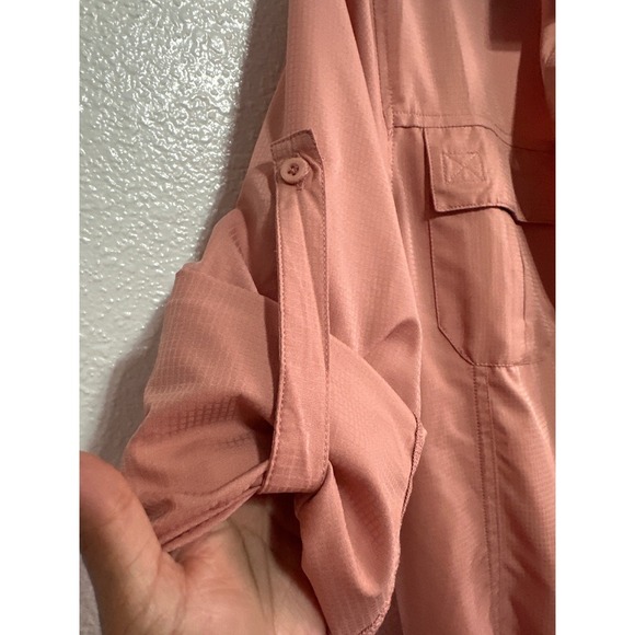 King Ranch 2XL Peach Button Up Long Sleeve Outdoor Fishing Shirt - Picture 11 of 11